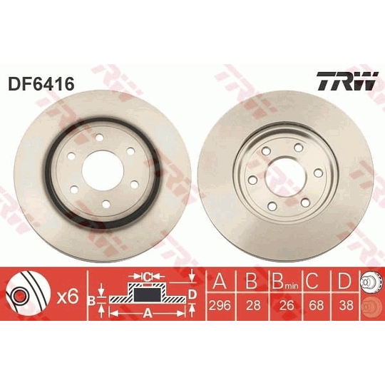 DF6416 - Brake Disc 