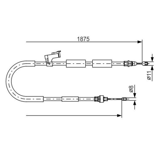 1 987 482 057 - Cable, parking brake 