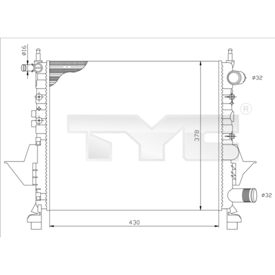 728-0041 - Radiator, engine cooling 