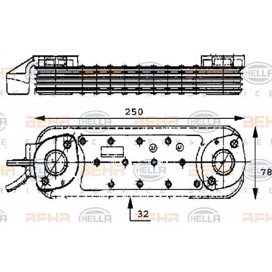 8MO 376 725-121 - Oljekylare, motor 