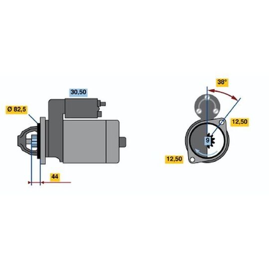 0 001 109 043 - Startmotor 