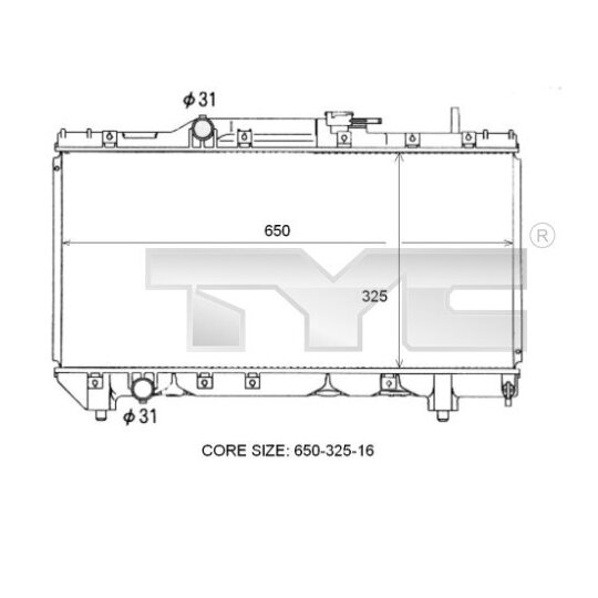 736-0097 - Radiator, engine cooling 