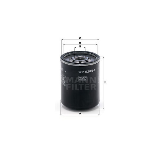 WP 920/80 - Oil filter 