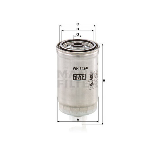 WK 842/8 - Fuel filter 