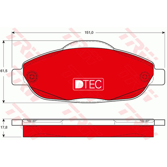 GDB1761DTE - Brake Pad Set, disc brake 