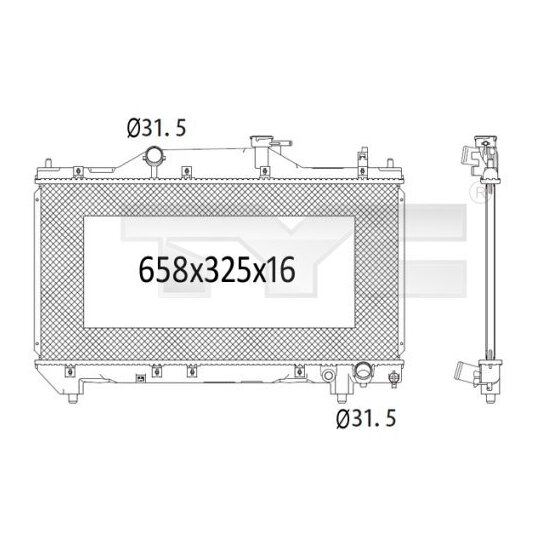 736-1018 - Radiator, engine cooling 