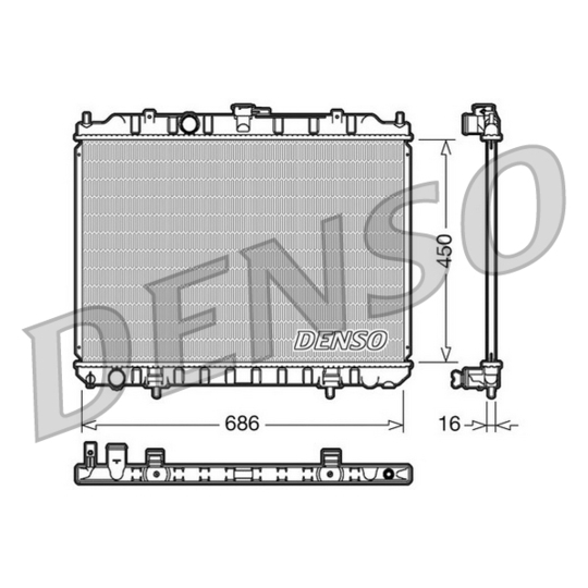 DRM46004 - Radiator, engine cooling 