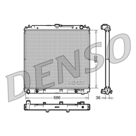 DRM46032 - Radiaator, mootorijahutus 