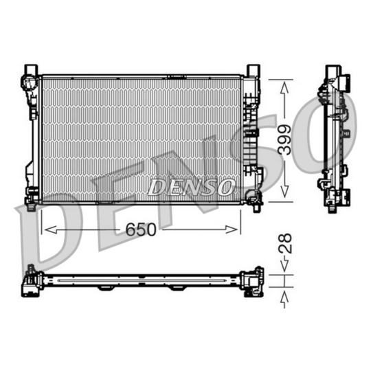 DRM17080 - Radiaator, mootorijahutus 