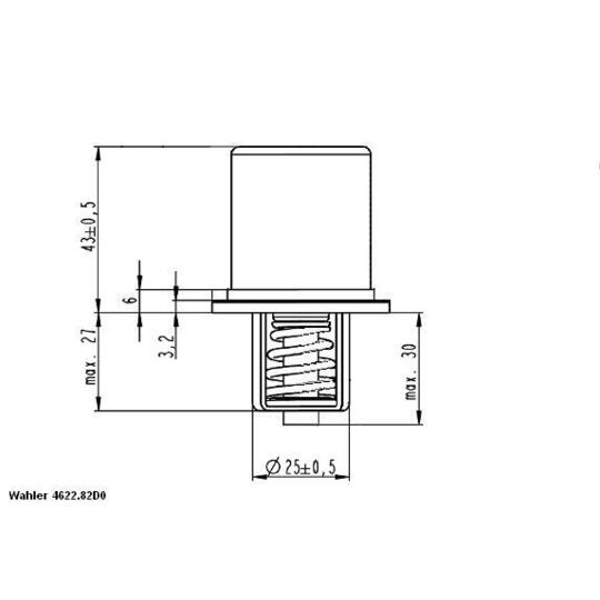 4622.82D0 - Thermostat, oil cooling 