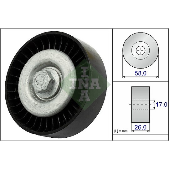 532 0669 10 - Deflection/Guide Pulley, v-ribbed belt 