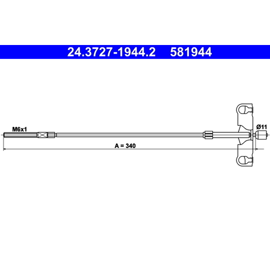 24.3727-1944.2 - Cable, parking brake 
