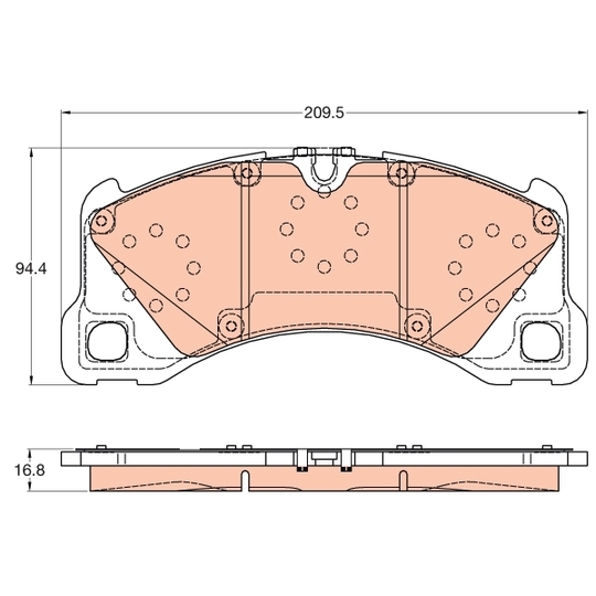 GDB2052 - Brake Pad Set, disc brake 