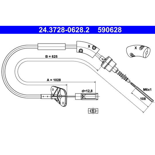 24.3728-0628.2 - Clutch Cable 
