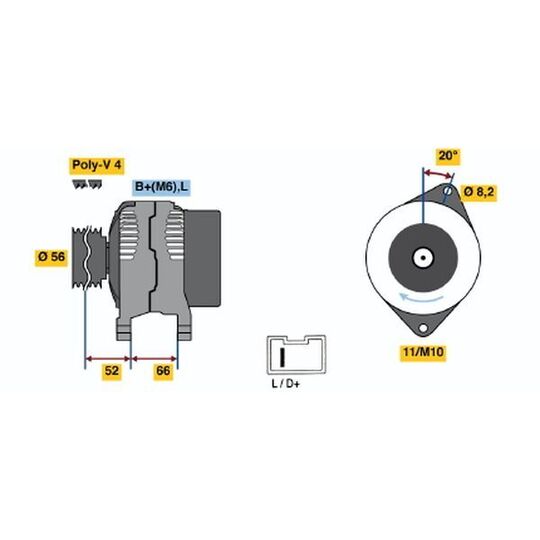 0 986 038 831 - Alternator 