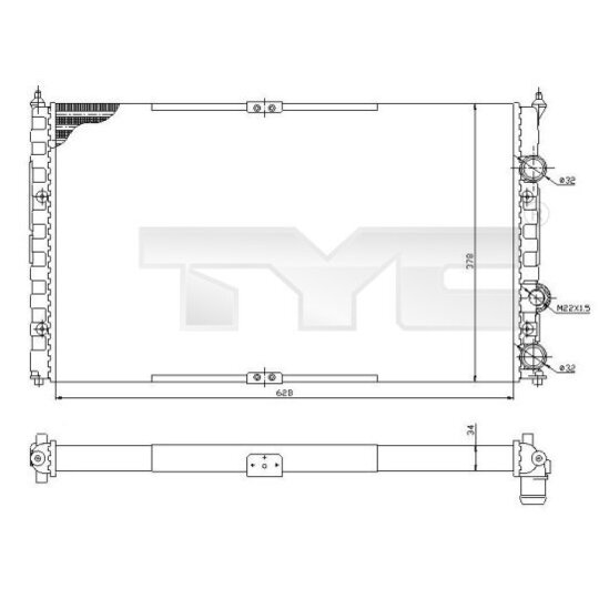 737-0057 - Radiator, engine cooling 