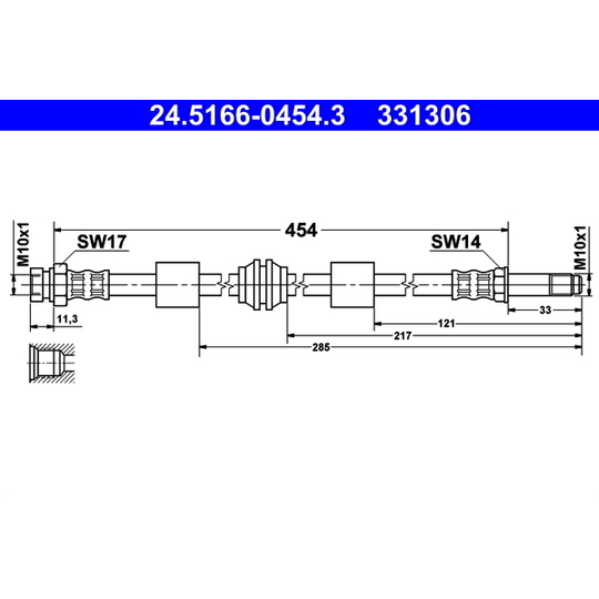 24.5166-0454.3 - Brake Hose 