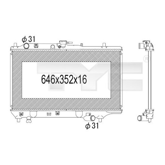 720-1010 - Radiator, engine cooling 