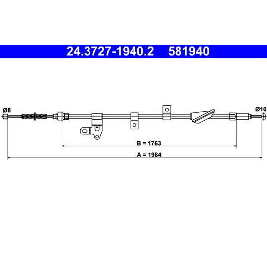 24.3727-1940.2 - Cable, parking brake 