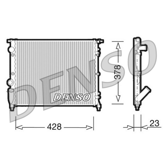 DRM23001 - Radiaator, mootorijahutus 