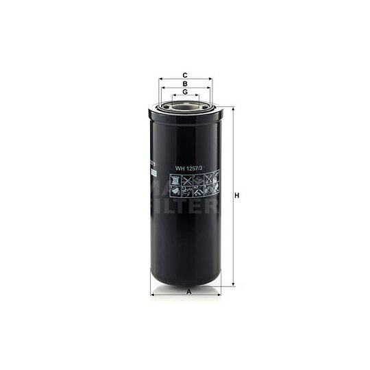 WH 1257/3 - Hydraulic Filter, automatic transmission 