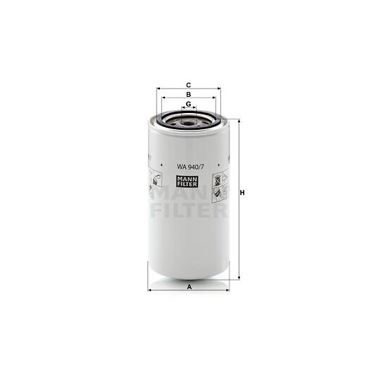 WA 940/7 - Coolant filter 