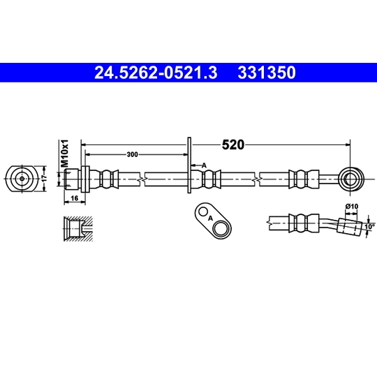 24.5262-0521.3 - Brake Hose 