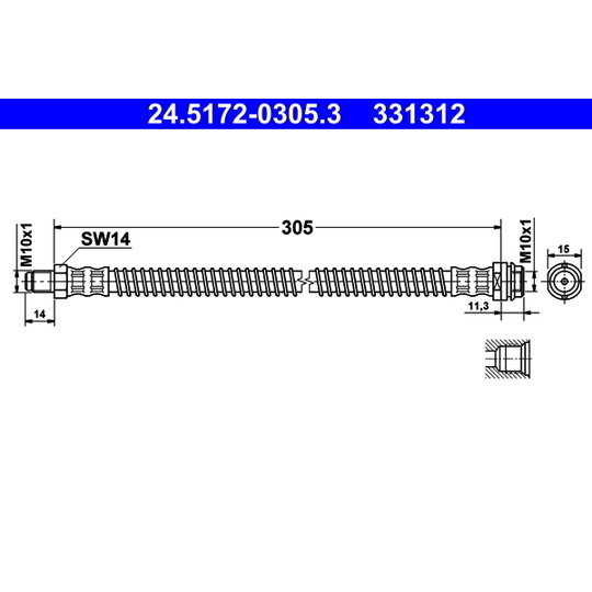 24.5172-0305.3 - Bromsslang 