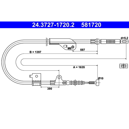 24.3727-1720.2 - Cable, parking brake 