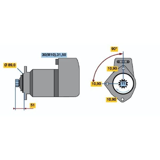 0 001 417 072 - Startmotor 