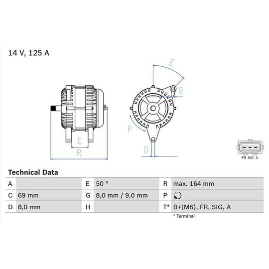 0 986 049 181 - Alternator 