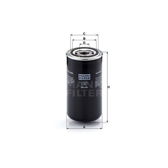 WD 950/3 - Filter, drifthydraulik 