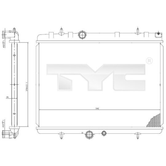 705-0065 - Radiator, engine cooling 