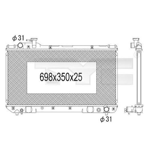 736-1017 - Kylare, motorkylning 