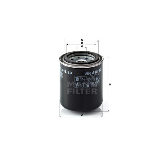WK 818/80 - Fuel filter 