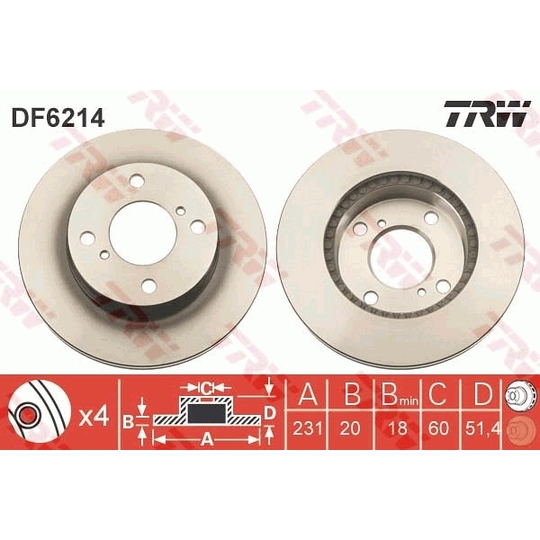 DF6214 - Brake Disc 