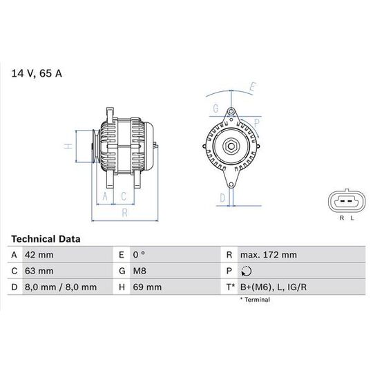 0 986 049 051 - Alternator 