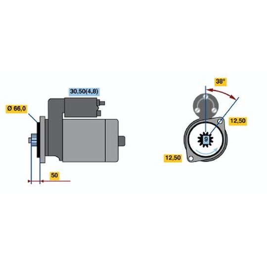 0 001 124 026 - Startmotor 