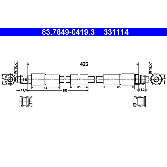 83.7849-0419.3 - Brake Hose 