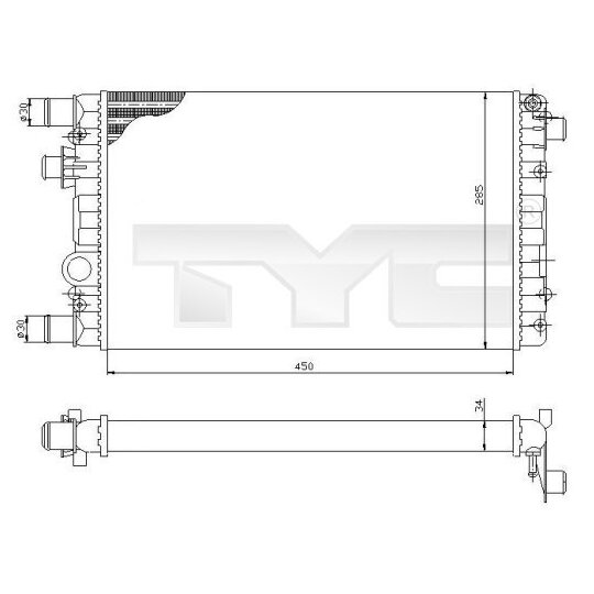 709-0012 - Kylare, motorkylning 