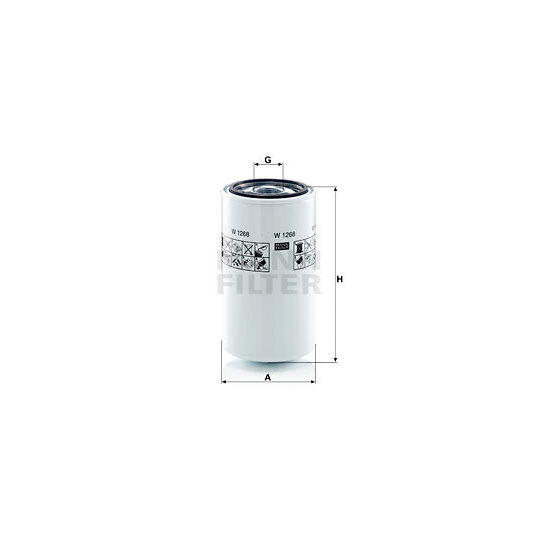 W 1268 - Filter, operating hydraulics 