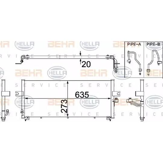 8FC 351 306-341 - Condenser, air conditioning 