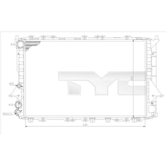 702-0027 - Radiator, engine cooling 