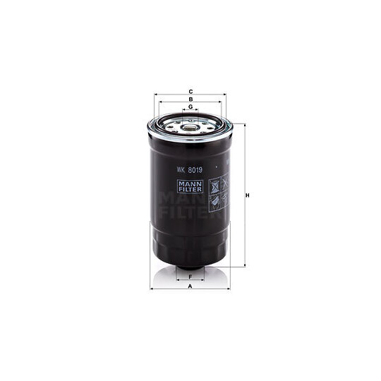 WK 8019 - Fuel filter 