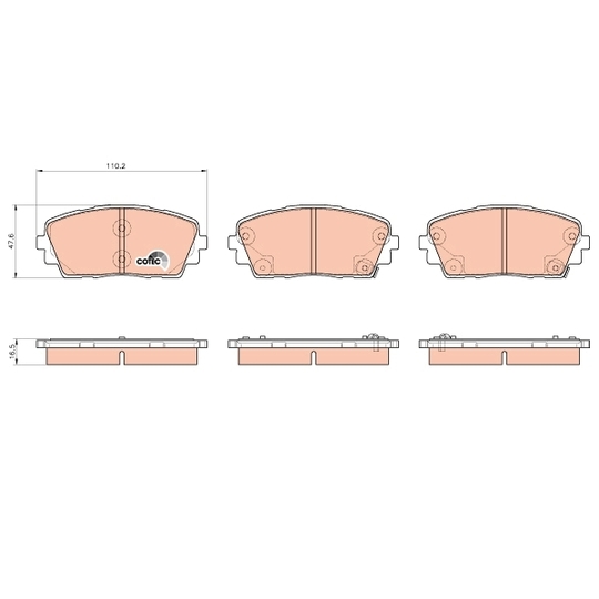 GDB3535 - Brake Pad Set, disc brake 