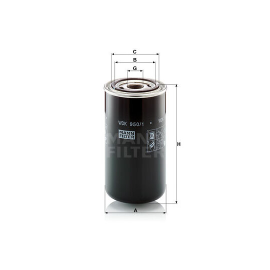 WDK 950/1 - Fuel filter 