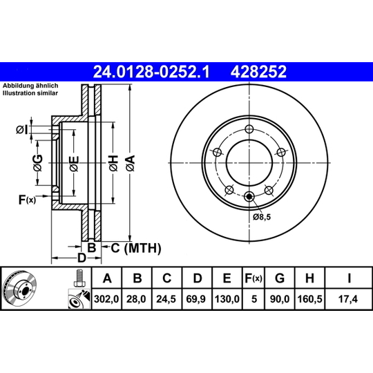 24.0128-0252.1 - Bromsskiva 