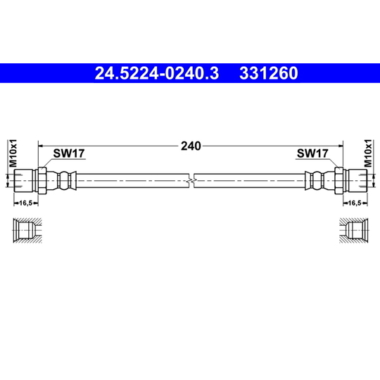 24.5224-0240.3 - Bromsslang 