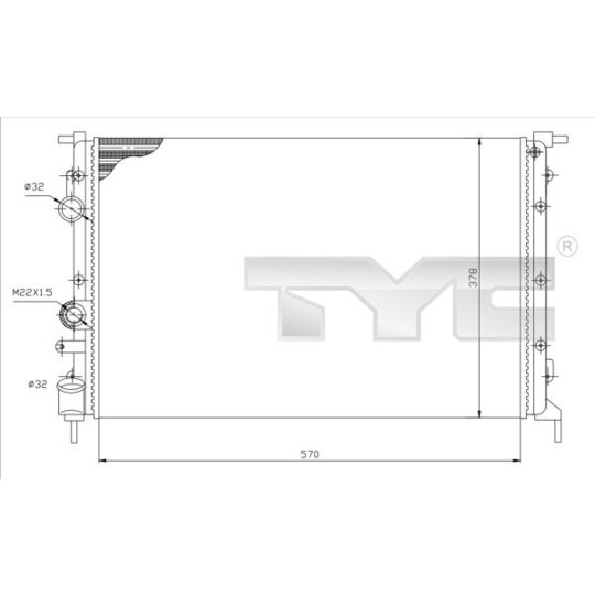 728-0027 - Radiator, engine cooling 