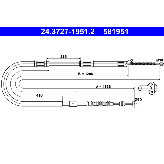 24.3727-1951.2 - Cable, parking brake 